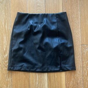 wild fable vegan leather mini skirt